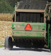 custom farming hay baler